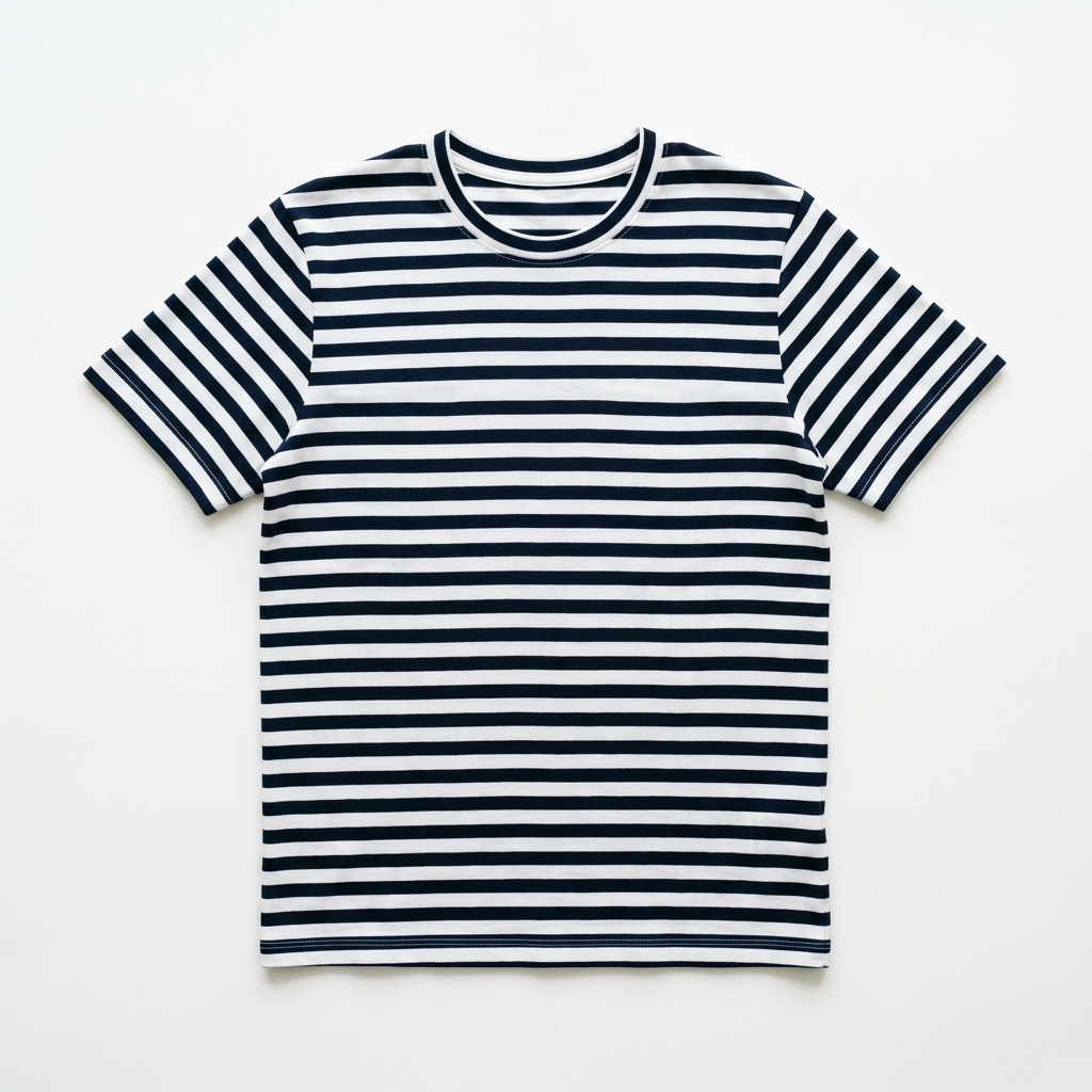 เสื้อยืด Unisex สไตล์มินิมอล ลายทาง
